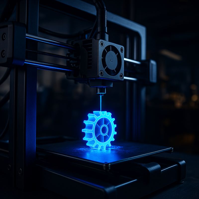Drukarka 3D w trakcie pracy tworząca prototyp